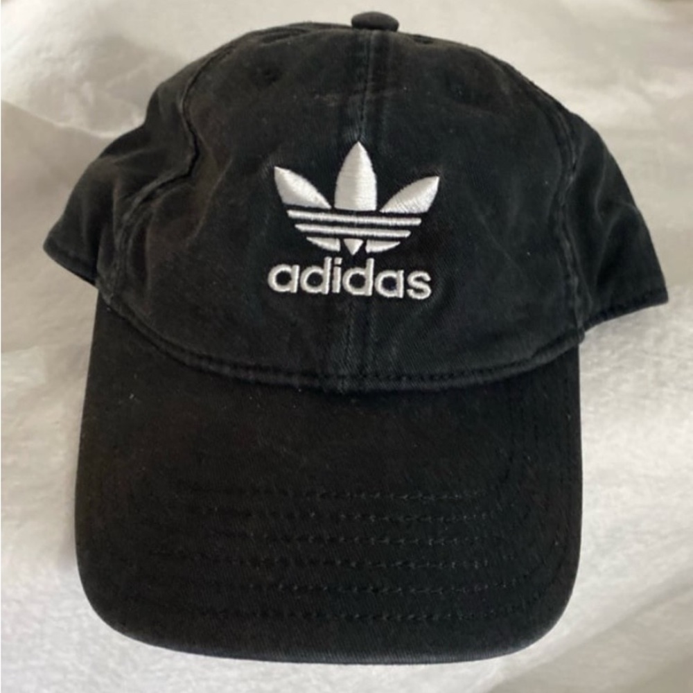 Adidas Classic Black Hat with White Emblem